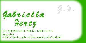 gabriella hertz business card